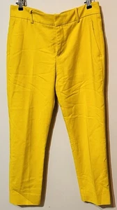 Zara Yellow Straight Leg Chino Pants Women’s Size US 6 AUS 10 - Picture 1 of 7