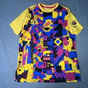 Nike FBC Barcelona FC Futbol Fußball Allover Print T-Shirt Herren Größe XL Y2K - Bild 1 von 7