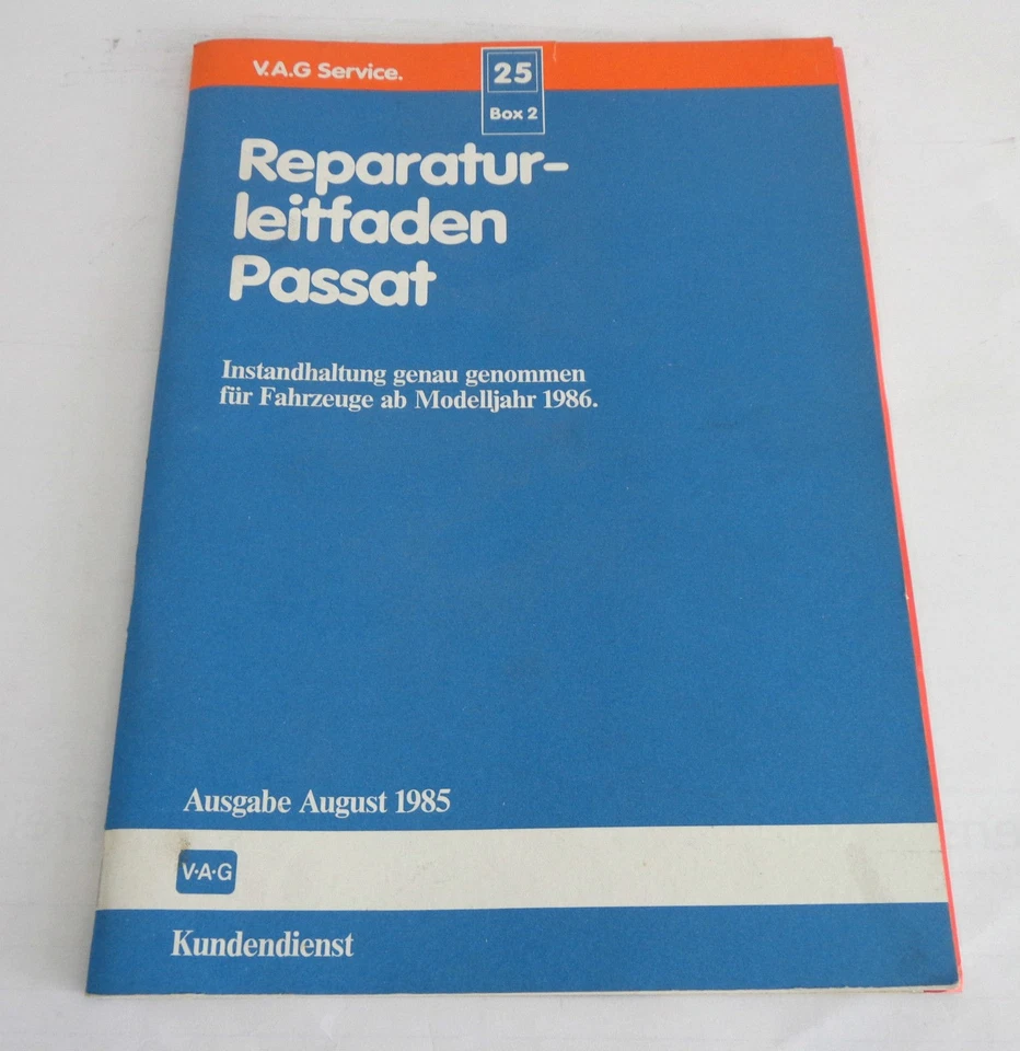 Manual de Taller VW Passat B 2 Instandhaltung Genau Genommen Ab Modeljahr 1986 - Imagen 1 de 1