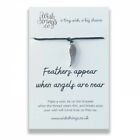 Feathers Appear When Angels Are Near Cord Feather Charm Bracelet  Wishstrings