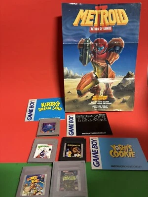 Lote Nintendo Game Boy Tmnt Donkey Kong Tetris Metroid 2 Manuales Estuches Papeleo Foto 1 de 4
