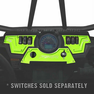 RZR 3 Piece 6 Switch CNC Dash Panel Speedometer XP1000 S 900 1000 Lime Squeeze - Image 1 of 4