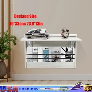 Wall-mounted Folding Table 90° Foldable Wall Table Fold Down Table 24.8x16.3 in - Picture 1 of 15