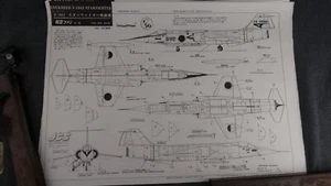 KOKU-FAN Print/Drawing 50-12 1:50 Lockheed F-104J Starfighter 1969 15 x 20" - Picture 1 of 7