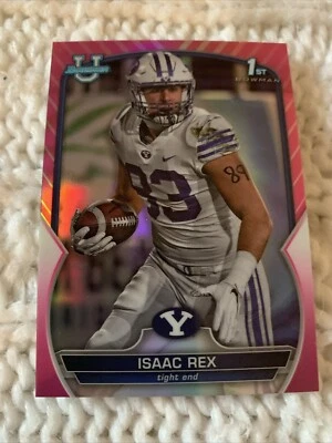 2022 Bowman U University Chrome Isaac Rex 1st Rookie RC Pink #71 BYU Cougars - Image 1 of 2