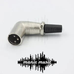 Right Angle 3 PIN XLR Connector Male Plug Microphone 90 Degree Cable Jack  - Bild 1 von 3
