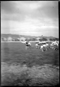 Double exposition flou match de rugby - négatif photo ancien an. 1930 40 - Picture 1 of 1