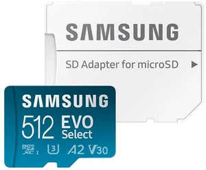 Carte mémoire et adaptateur micro SD SAMSUNG EVO Select 512 Go - Photo 1 sur 1