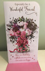 Special Friend Female Birthday Card - Flowers /Trad Design (9 X 6.25")Elvin