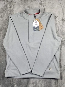 Avalanche Herren leichter Fleece grau 1/4 Reißverschluss Pullover Stehkragen große Taschen - Bild 1 von 16