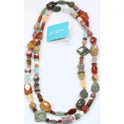 NUEVO Collar Jay King Mine Finds Multi Piedra Diseño Suroeste 48" Largo Foto 1 de 4