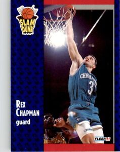 1991-92 Fleer Rex Chapman . Charlotte Hornets #229