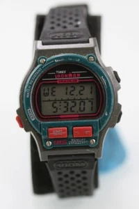 Timex Reloj de Mujer Gris Verde Plástico Negro 100m Luz Fecha Alarma Cron Cuarzo - Imagen 1 de 6