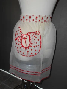 Delantal vintage cizalla lunares bolsillo cocina coleccionables abuela núcleo retro - Imagen 1 de 6