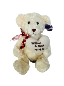 Queen Elizabeth Princess Diana Royalty William Kate Teddy Bear Plush Stuffed tag - Picture 1 of 9