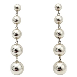 Tiffany & Co Ohrringe HardWear Fünf Kugel Tropfen/Hänger Schmetterlingsrücken 925 Silber - Bild 1 von 8