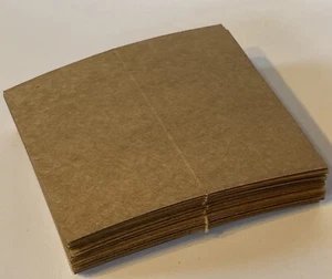 "Tarjetas de mesa Kraft marrón en blanco de 3,5"" x 2"" plegadas cantidad 70" - Imagen 1 de 4