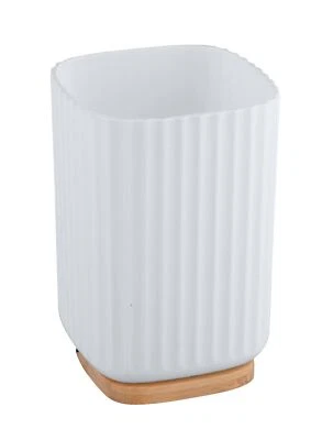 Rotello Toothbrush Cup Plastic Cup with Bamboo Bottom... - Image 1 of 4