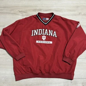Chaqueta cortavientos vintage Indiana Hoosiers para hombre XL roja suéter bordado - Imagen 1 de 12