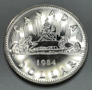 1984 Canadian Dollar Proof Like Coin from Mint Set. Uncirculated Beautiful Coin! - Picture 1 of 9