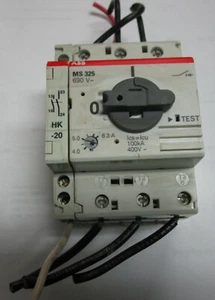 ABB 4-0.63A Manual Motor Starter w/ Auxiliary Switch HK-20 Used Cut Out - Picture 1 of 7