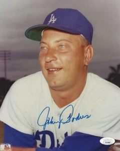 Autographed 8x10 JOHNNY PODRES Los Angeles Dodgers photo - JSA COA - Picture 1 of 1