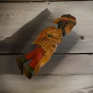 Vintage handgeschnitzter mexikanischer Fischer aus Holz  - Bild 1 von 3