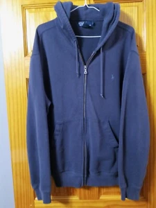 Ralph Lauren Navy Blue Size XL Jacket Hoodie Full Zip Pullover Sweatshirt Mens - Picture 1 of 2