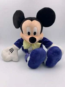 Walt Disney World Yellow Tie Mickey Mouse Magic Blue Tuxedo Plush Stuffed Toy - Picture 1 of 7