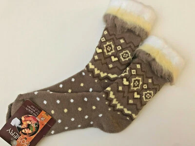 Mujer Lana Navidad Invierno Cepillo - Espalda Tejido Calcetines Acogedores Cálidos Difusos Talla M Foto 1 de 4