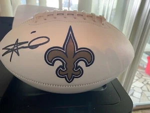 ALVIN KAMARA NEW ORLEANS SAINTS SIGNED FUKL SIZE LOGO FOOTBALL BECKETT COA - Picture 1 of 2