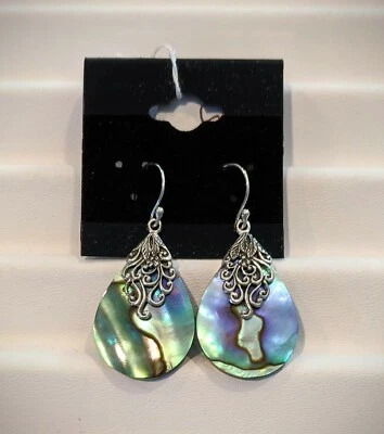 Abalone Shell Oval Earrings - Image 1 of 2