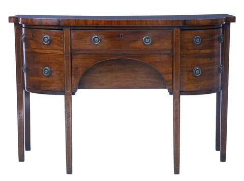 EARLY 19TH CENTURY GEORGIAN MAHOGANY BREAKFRONT SIDEBOARD Cover