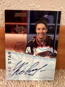 Topps 2001-02 Stadium Club #LS7 Ilya Kovalchuk Lone Star Autograph Hockey Card