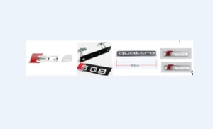 SQ8 For Audi Chrome  5pcs Rear Emblem\SQ8 Grille Emblem 2x SLine Side Emblem - Picture 1 of 1