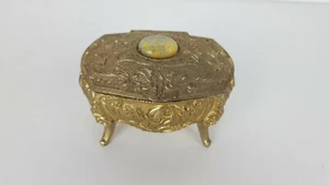 Plato baratija de latón con tapa pequeña Japón de colección Glam Regency - Imagen 1 de 9