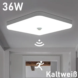 LED Deckenleuchte mit Bewegungsmelder 36W Deckenlampe Sensor Flur Treppe Lampe - Bild 1 von 15