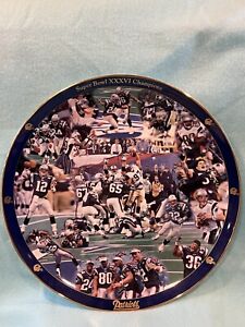 2002 Super Bowl XXXVI Champions New England Patriots Brady Plate Numbered