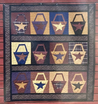 Vtg Rare The Buggy Barn Basket Crazies Quilt 2001 pattern #204 only - Image 1 of 3