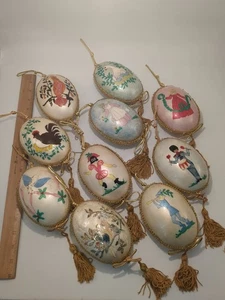 10 Dei 12 Giorni Di Natale Reverse Decorazioni Dipinte A Mano Plastica Oro Vintage 5" - Foto 1 di 23