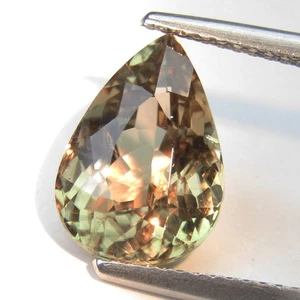 4.47Cts Gorgeous Turkey Natural Color Change Diaspore 12.4x8.6mm Pear Shape - Picture 1 of 7