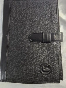 Dooney & Bourke Black Pebble Leather Agenda/ Address Notebook Planner  - Picture 1 of 8
