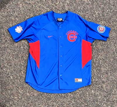 Футболка Грега Мэддукса из Chicago Cubs No31 Nike XXL с нашивкой NL - Изображение 1 из 4