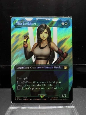 MTG Final Fantasy Tifa Lockhart (Borderless) (Surge Foil) with Foretell Surge - Image 1 of 2