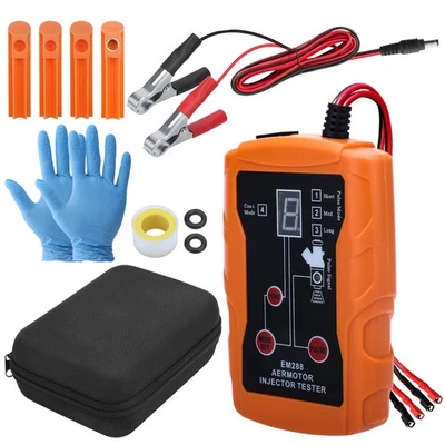 Multi-Mode 12V Fuel Injector Tester Cleaning Tools Kit Set DIY Cleaner & Adapter - Image 1 of 4