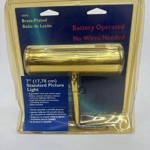 Brand New Angelo 7” Picture Polished Brass Finish Battery Operated Model 75070 - Picture 1 of 7