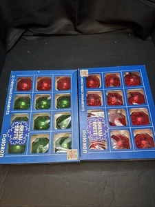 2 Box 12 kt Vintage Shiny Brite Poloron Mini Glas Weihnachtsschmuck - Bild 1 von 5