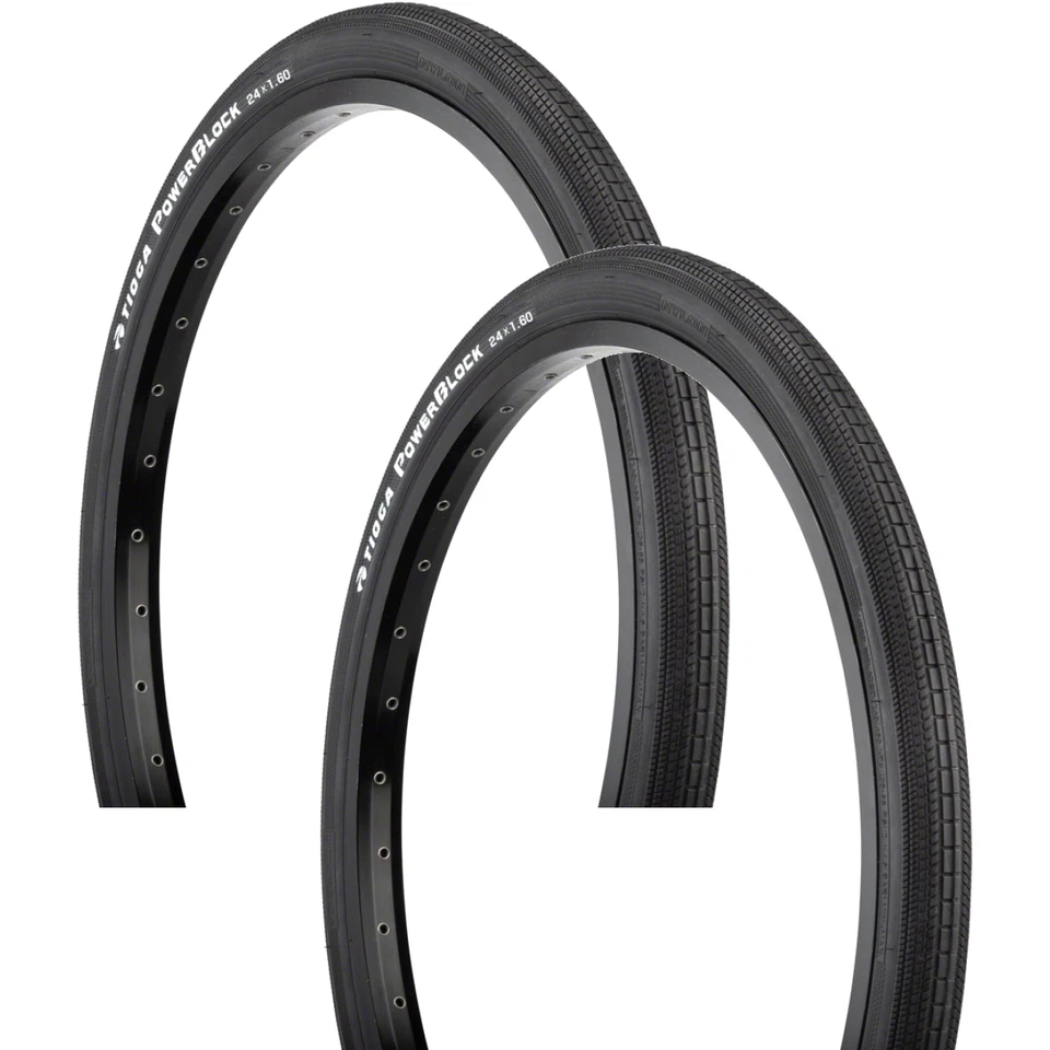 Tioga Powerblock Tire - 24 X 1.6 Clincher Wire Black 60tpi