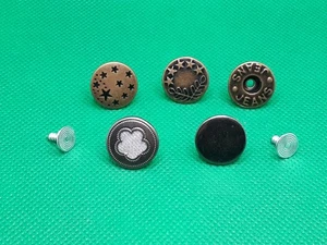 Jeans Knopf Metall Knöpfe Ø 17 mm Jeansknopf Hosenknopf basteln nähen - Bild 1 von 8