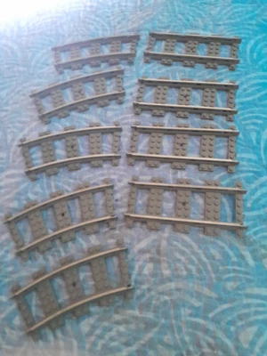 Лот из 9 изогнутых и прямых железнодорожных путей серый хорошее состояние товара - Изображение 1 из 4